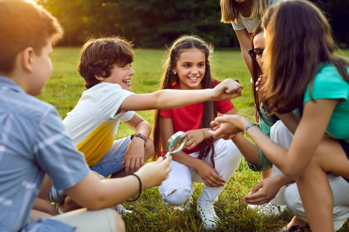 Children playing outdoors